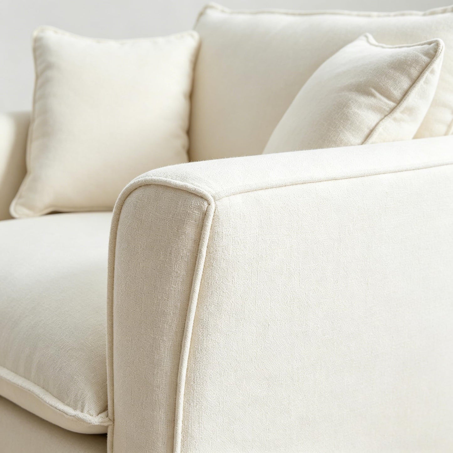 ERYE 46.9" Chenille Upholstered Accent Chair Wide Seat for Living Room Bedroom, Modern Leisure Cushion Armchair W/ 2 Pillows and Removable Cover for Home Apartment Office