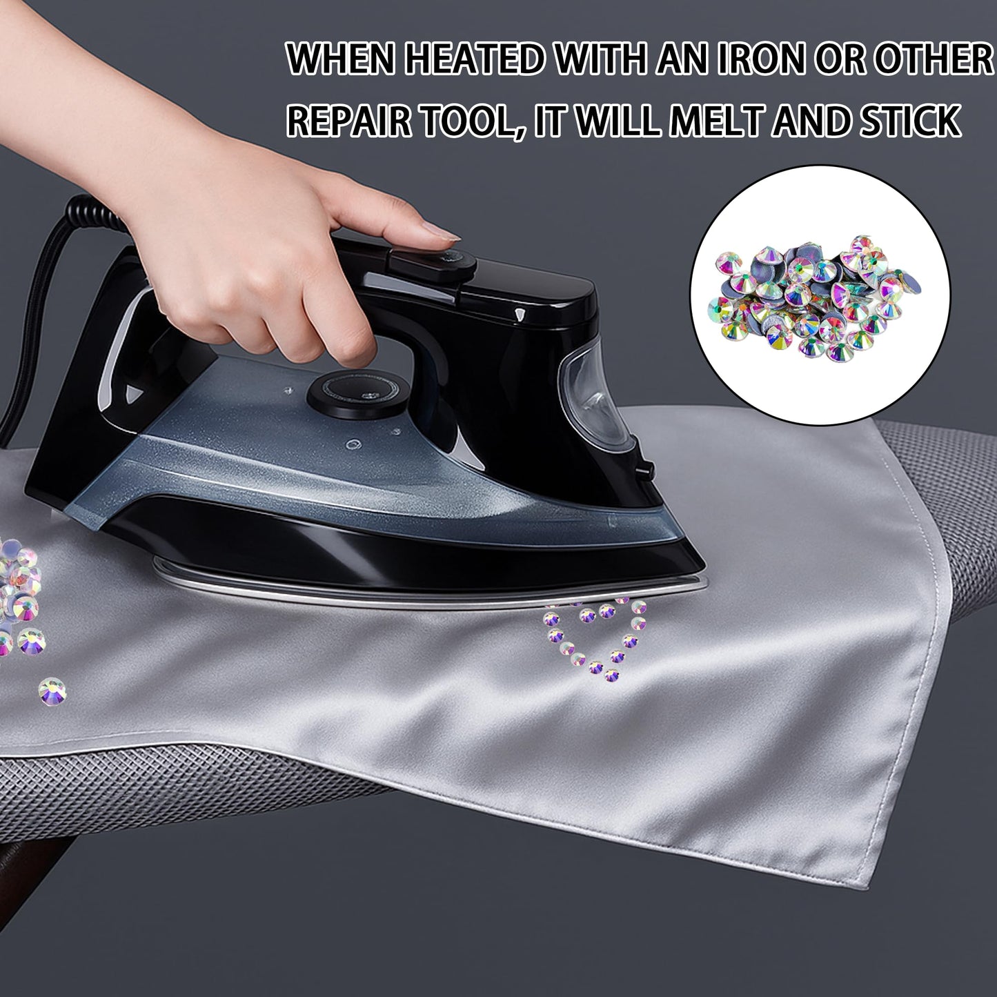 23800 Pcs Hotfix Crystal AB Flatback Rhinestones Bulk for Crafts,Clothes,Nail Art with Rhinestone Transfer Paper and Picking Pen and Clip (SS10,Crystal AB)
