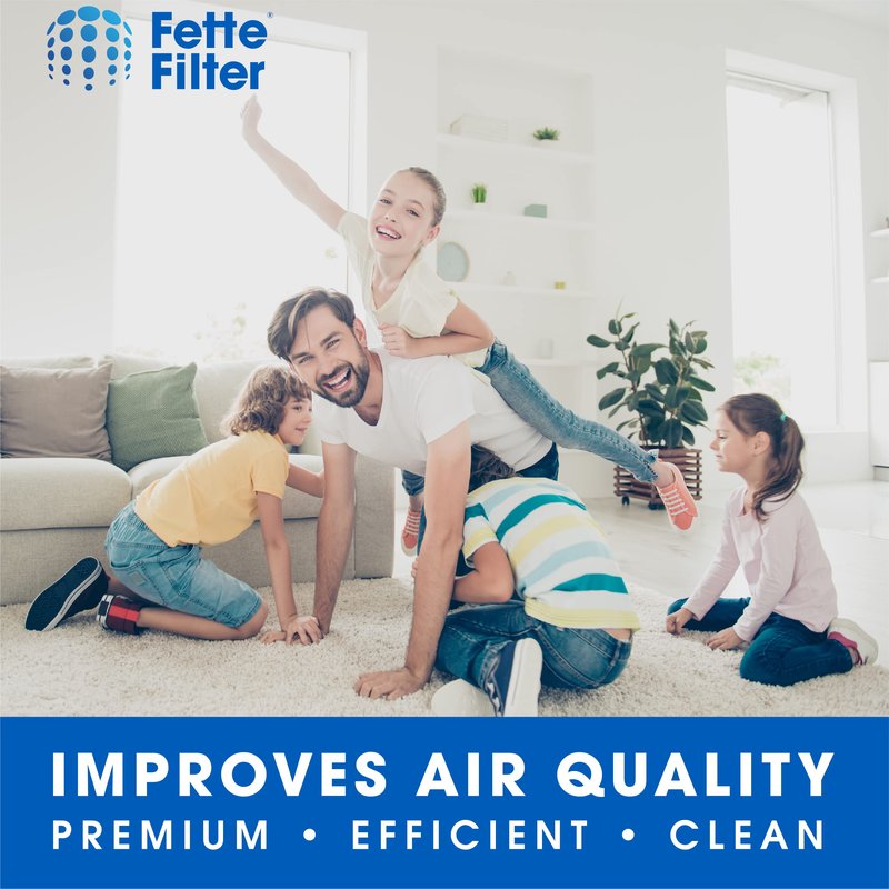 Fette Filter - 115115 Premium True HEPA H13 Filter Compatible with Winix Filter A 115115 Size 21 Plasma Wave Air Purifier AM90 P300 5300 5500 5300-2 6300-2 6300 C909 9800 C535 - Pack of 2 + 8