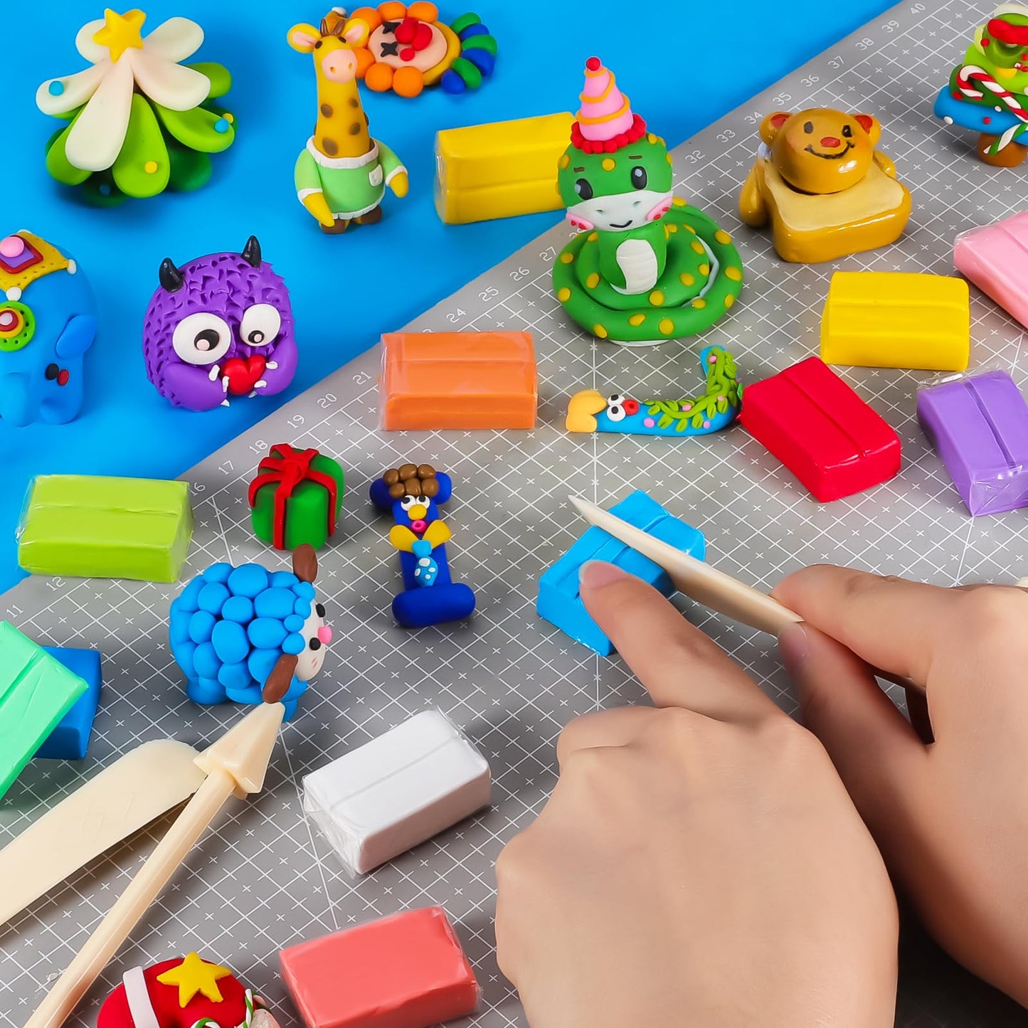 CiaraQ Polymer Clay Kit, Mini Modeling Clay Set for Kids/Beginners/Artist, 100 Colors