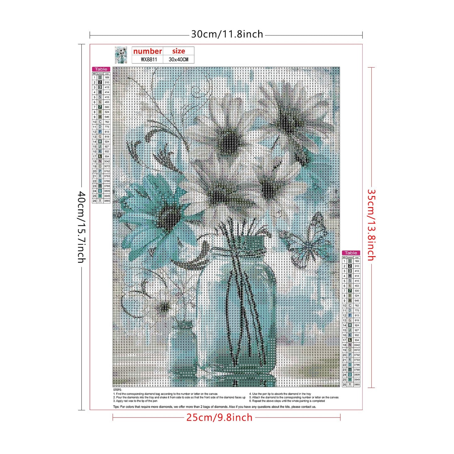 Lxmsja Daisy Diamond Art Kits for Adults, Rustic Flower DIY Full Drill Diamond Painting Kits for Beginners, 5D Gem Art Crafts for Adults, Home Wall Decor 12x16 inch