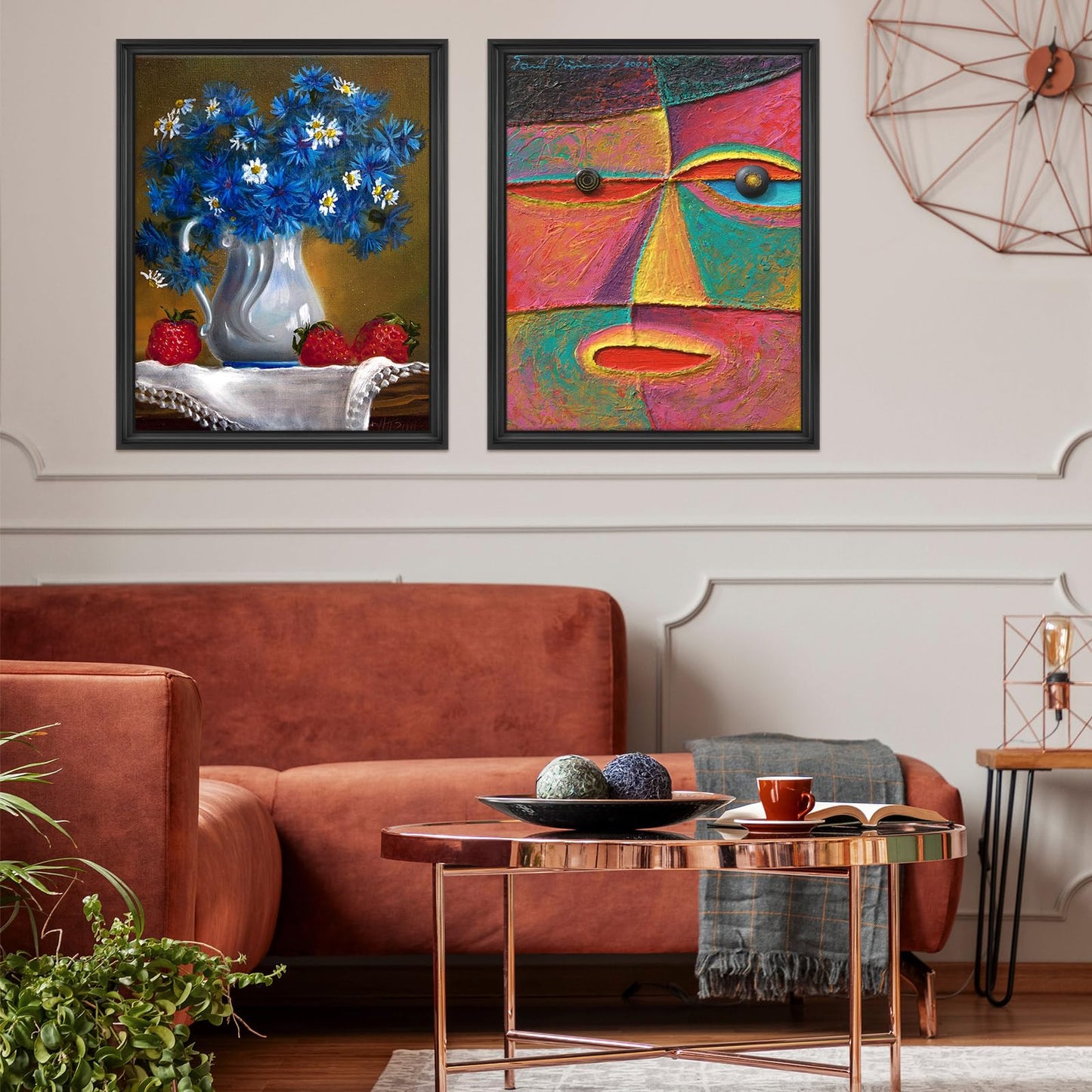 Soaoo 4 Pcs Canvas Floater Frames 16'' x 20'' Black Floating Canvas Frame 0.9" Deep Artwork for Paintings with Hardware Kit Included for Wall Prints Painting, Assemble Required