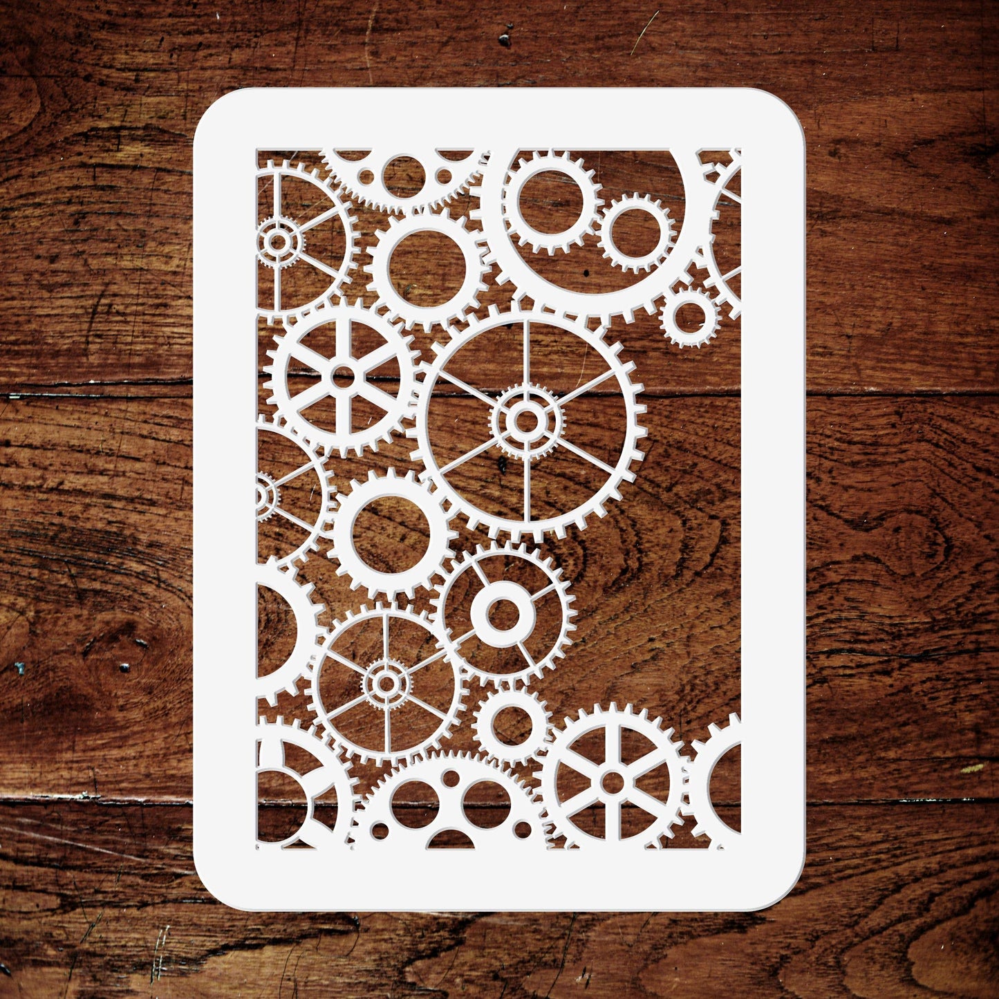 Gears Layering Stencil, 4.5 x 6.5 inch - Steampunk Stencil MaskStencils by CRAFT KREATIVELY