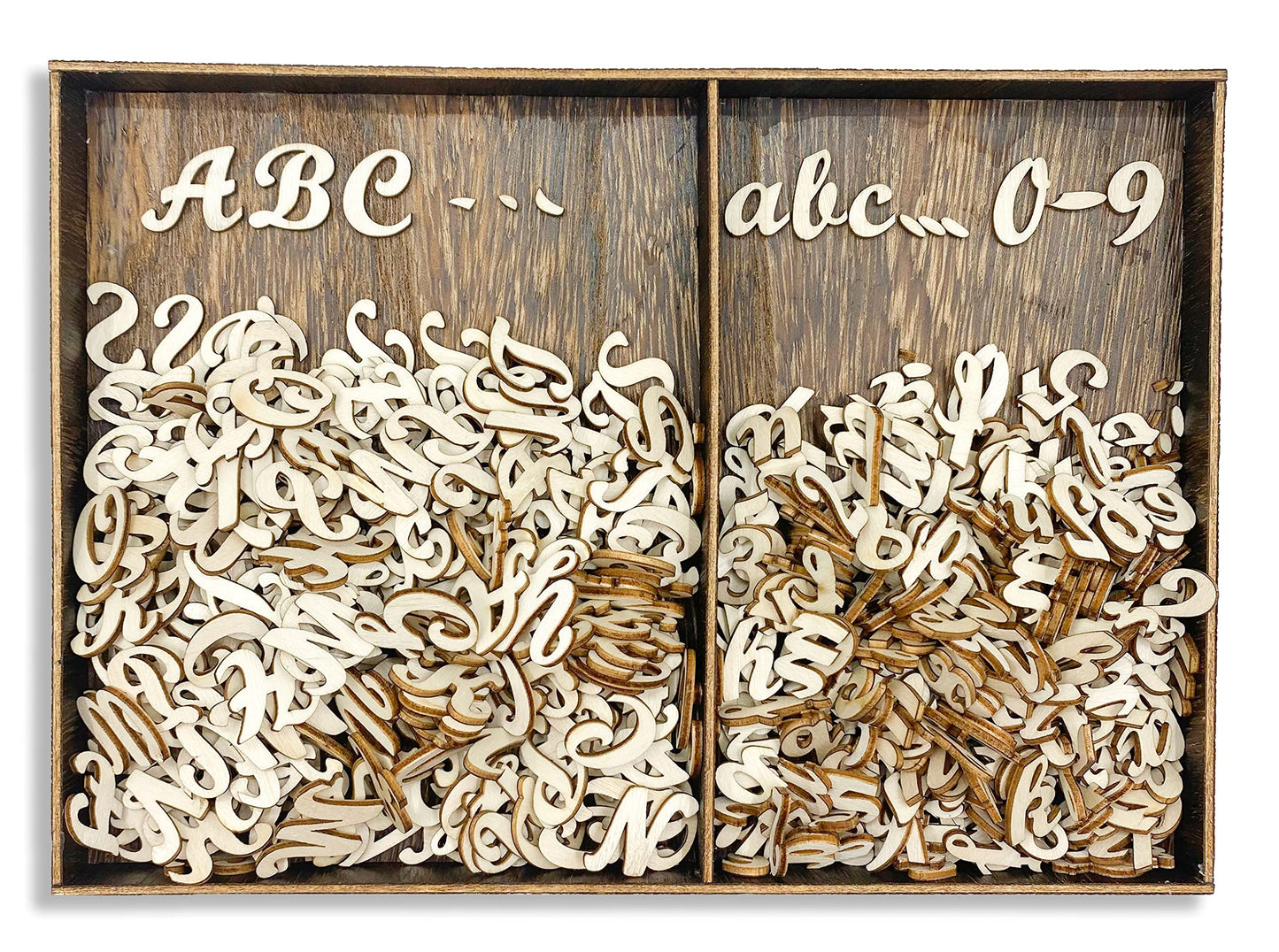 552 Pieces 0.75 Inch Mini Unfinished Wooden Letters Uppercase & Lowercase Unpainted Wooden Numbers Blank Wood Letters Storage for Scrapbooking Crafts