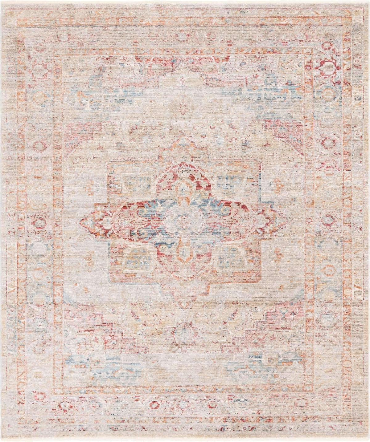Unique Loom Noble Collection Area Rug - Victoria (8' x 10' Rectangle, Multi/Beige)
