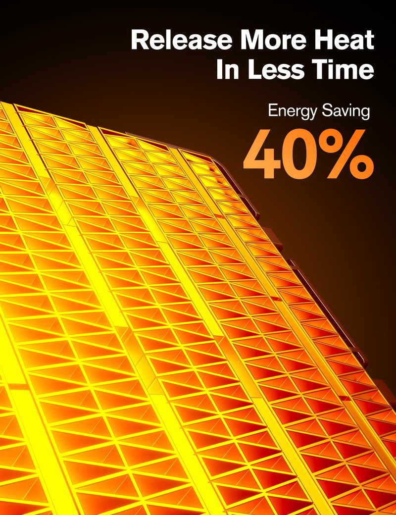 Electric Space Heaters For Indoor Use, 100ยฐunlimited Oscillating, 2S Instant Heating, 1500WPTC Ceramic Electric Patio Heaters For HomeOffice, Tip-Over & Overheat Protection, 2 Heating Modes, SnowWhite
