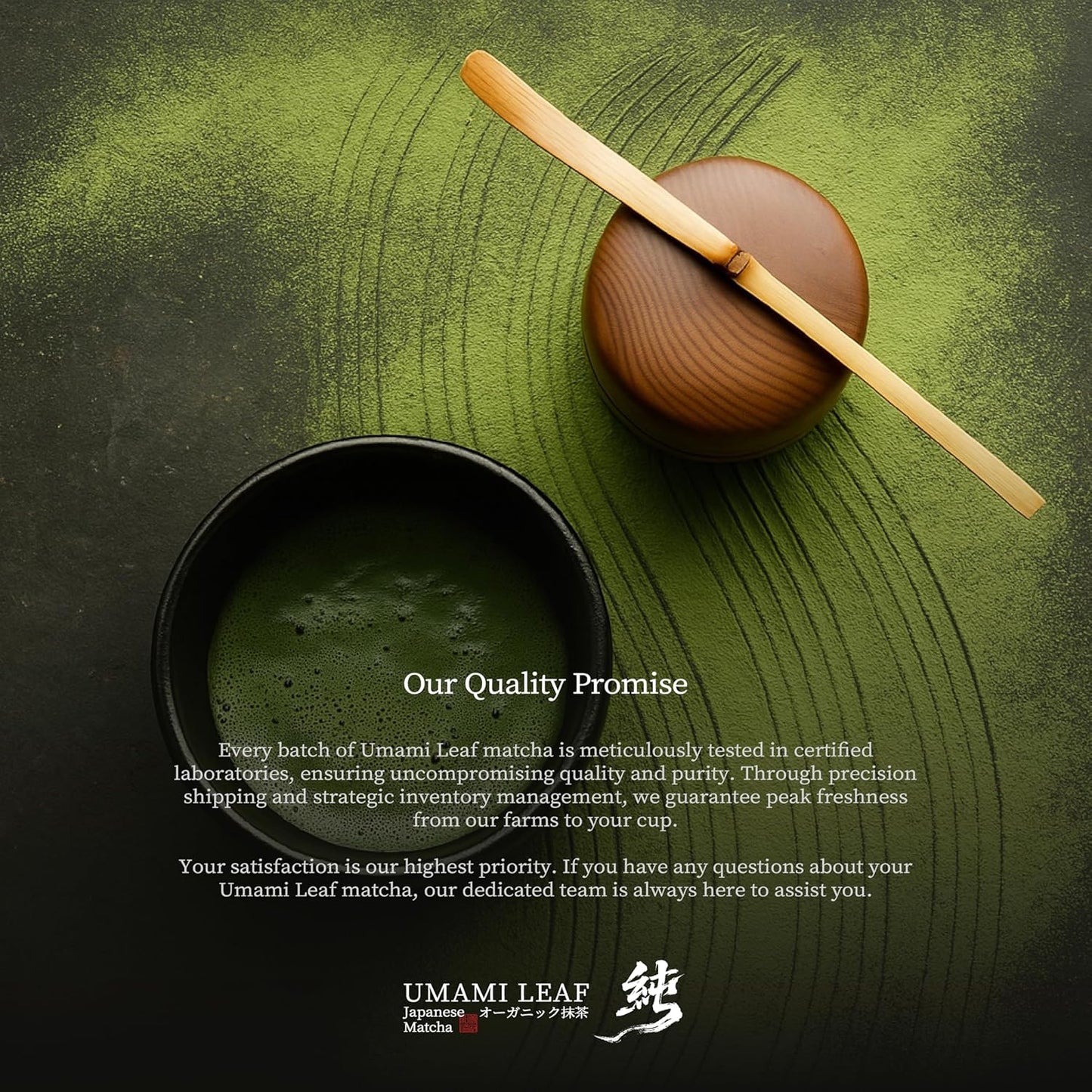 Umami Leaf Organic Japanese Ceremonial Grade Matcha - 100% Pure Green Tea Powder, USDA Certified, Authentic Uji Origin (40g / 1.4oz Tin)