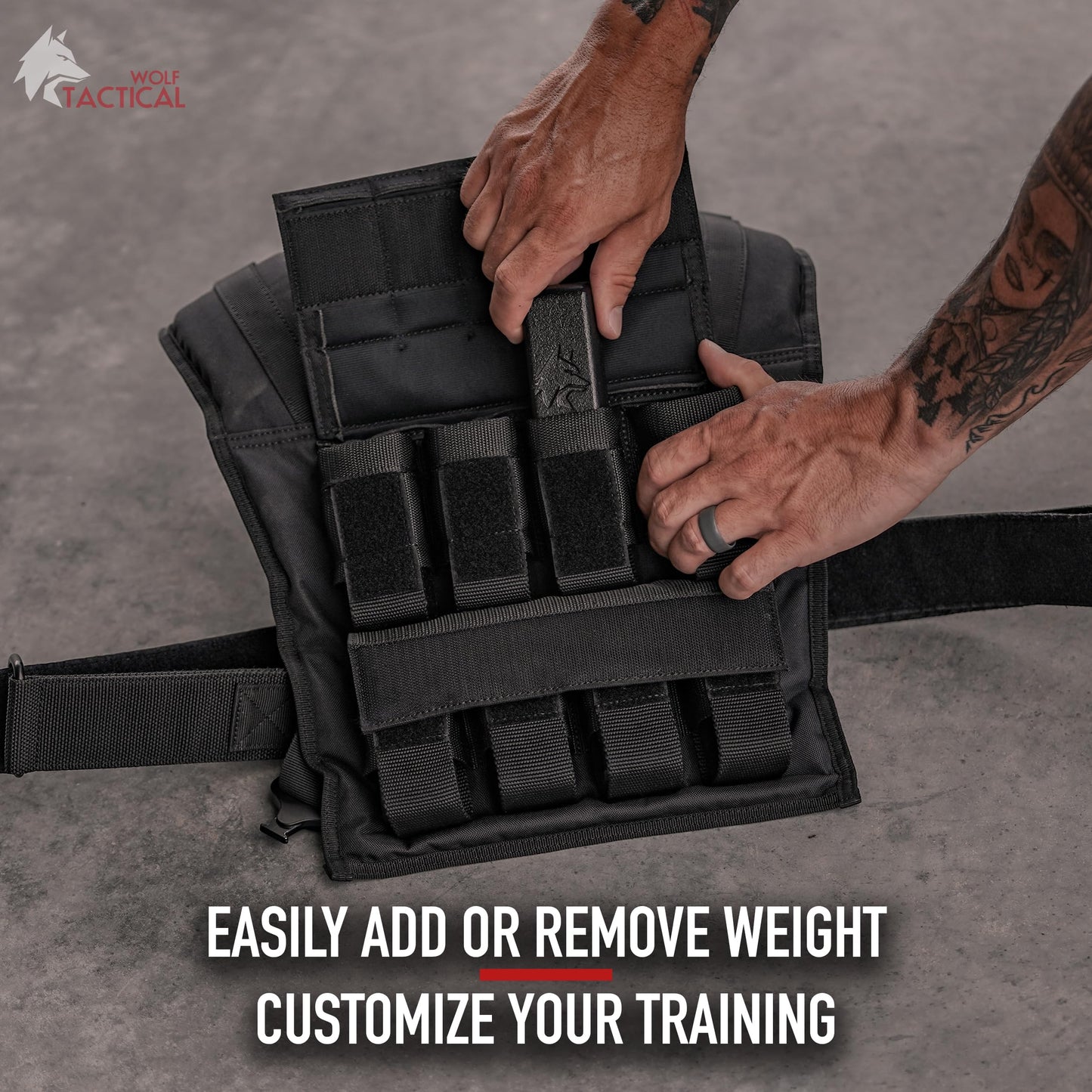 Wolf Tactical Men’s Weight Vest - Adjustable Weighted Vest for Strength Training, 25 LB Tan