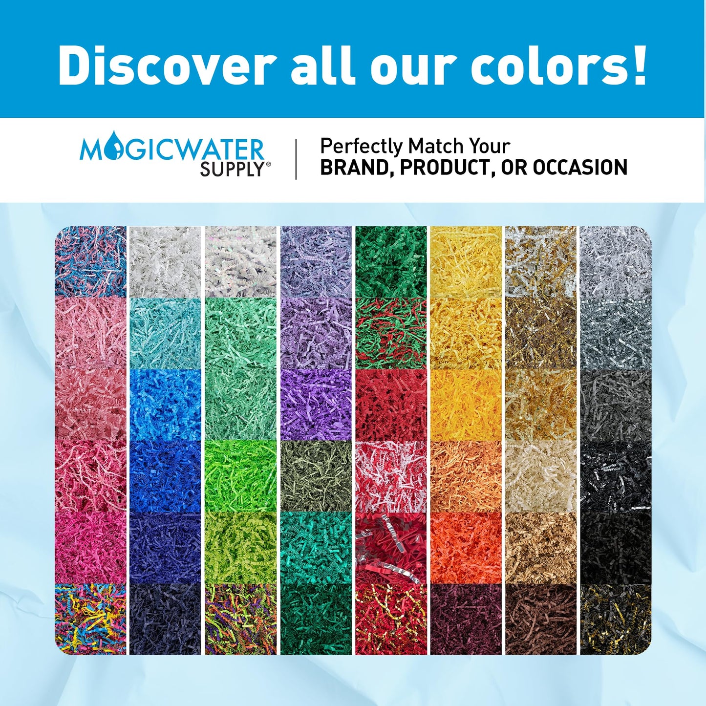 MagicWater Crinkle Cut Paper for Gift Baskets - 2LB Kraft - Perfect for Shredded Paper Filler, Basket Filler, Gift Boxes, Bridesmaid Gifts, Christmas Stuffers & More – Ideal for All Occasions