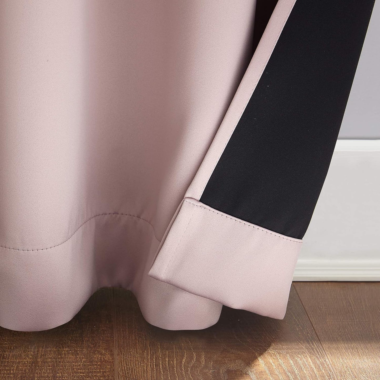 Sun Zero Nordic Theater Grade Extreme 100% Blackout Grommet Curtain Single Panel, 52" x 54", Blush Pink