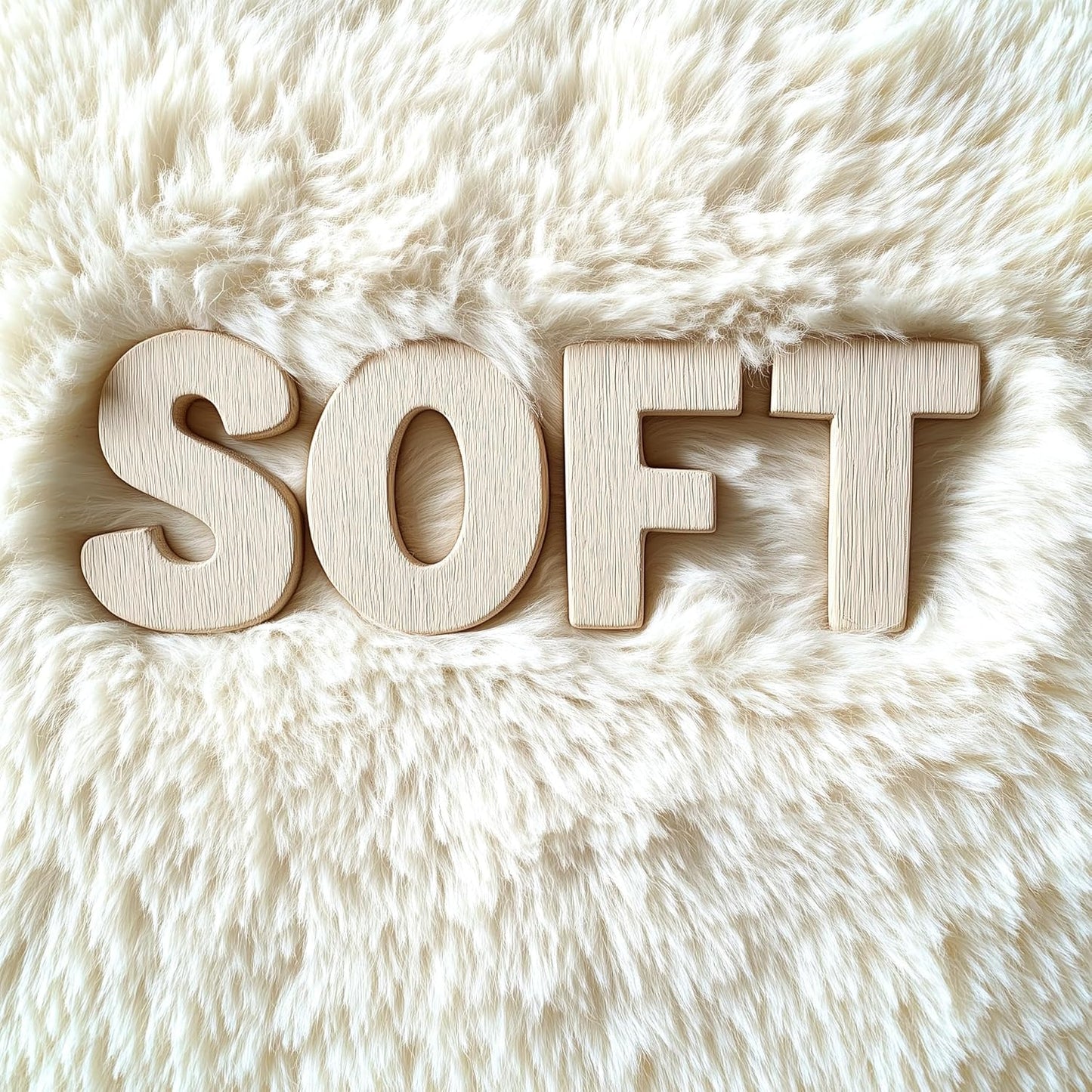 OLANLY Large Area Rug - Soft Fluffy Shaggy Carpet for Living Room & Bedroom | 9x9 ft, Ivory