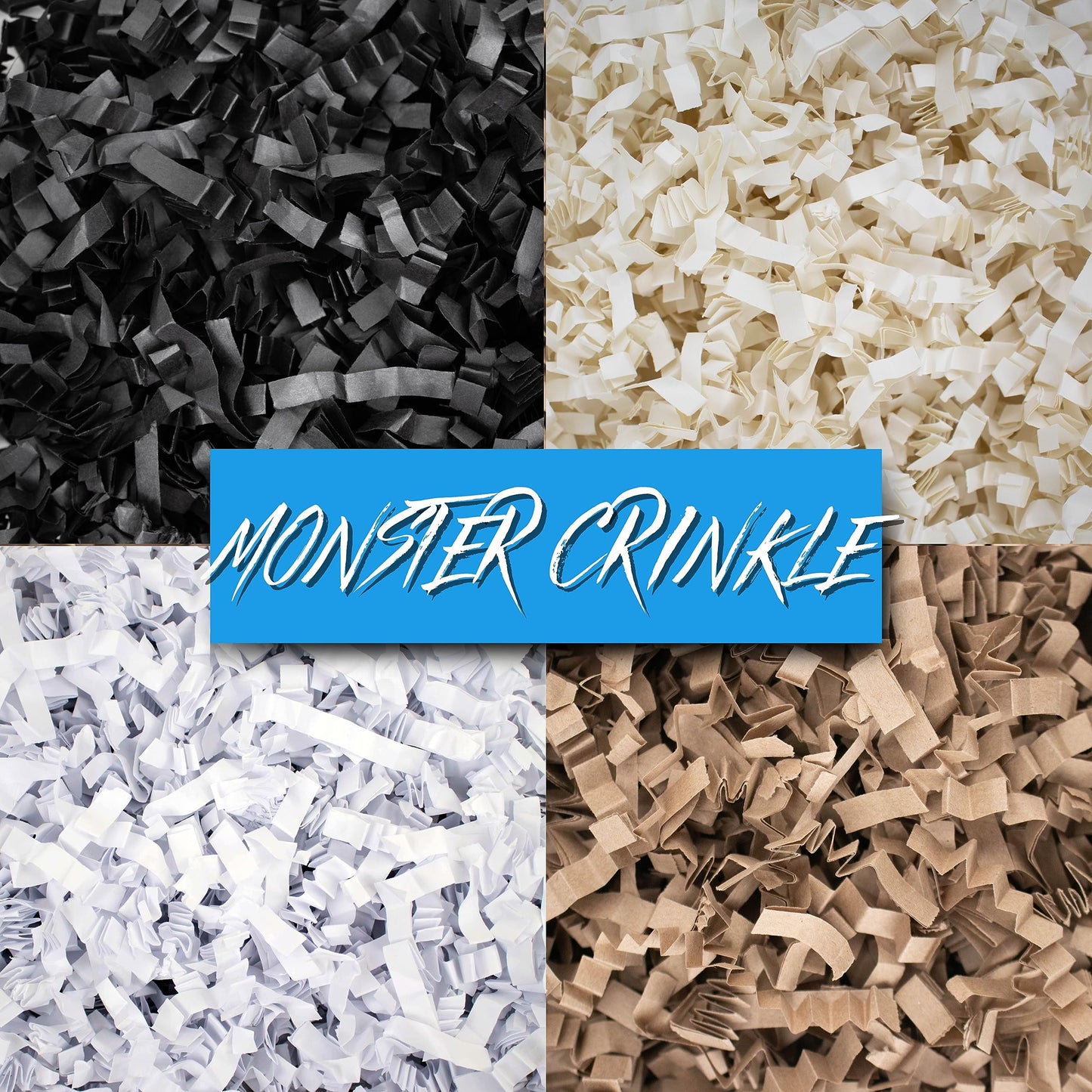 MagicWater Supply Crinkle Cut Paper Shred Filler-1LB Monster Ivory-Decorative & Protective Packaging for Bridesmaid Gifts & Bridesmaid Proposal Gifts Holiday Stuffers Birthdays Wedding & Anniversaries