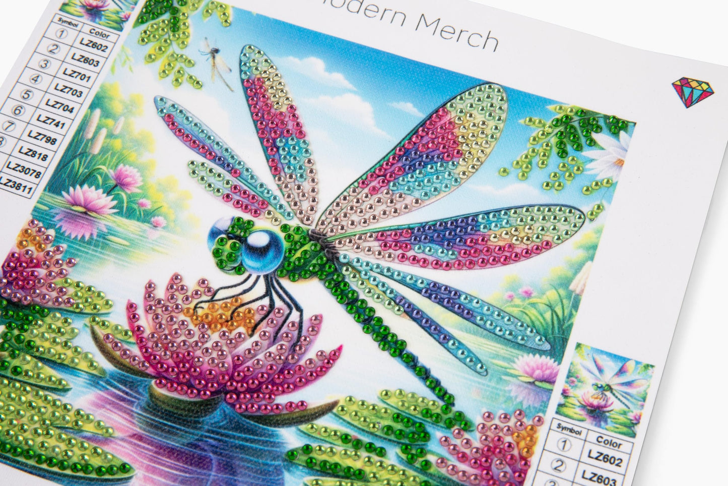 Modern Merch Small Diamond Art Packs Owl Octopus & Dragonfly, Animal Diamond Dots for Adults, Jewel Art Painting Kits, Mini Gem Arts and Crafts for Adults, Round Drill 3 Pack Partial Drill