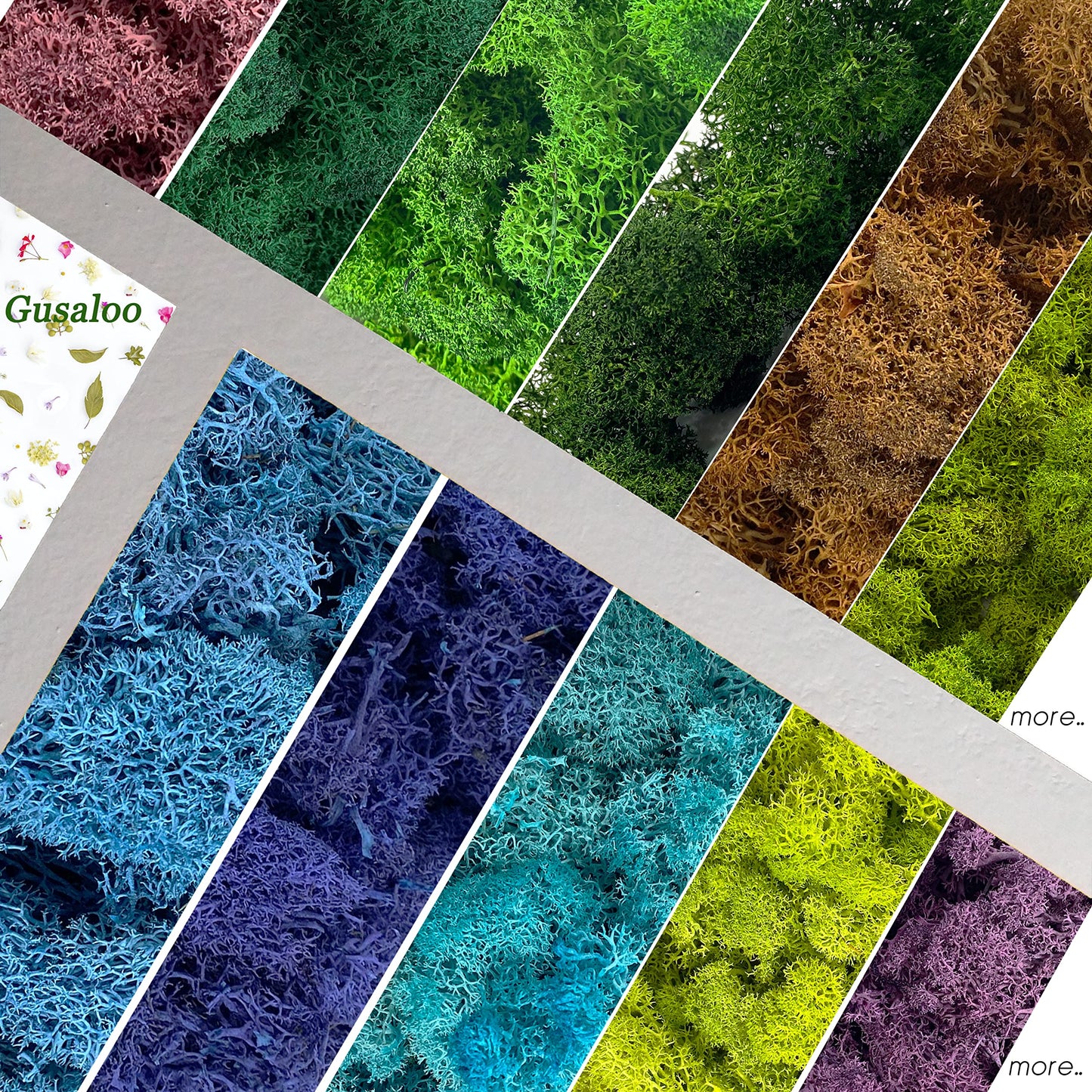 Gusaloo Preserved 5oz Moss Artificial Moss Natural Fresh Green Moss for Craft Handicraft Arts Floral Project Wall Decor Table Decor Wedding Centerpieces Garden Terrariums Decoration