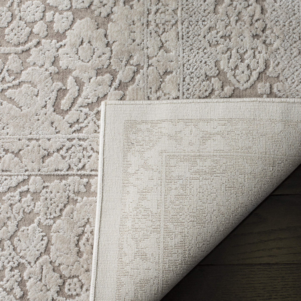 SAFAVIEH Area Rug 8x10 - Reflection Collection - Large - Beige & Cream, Non-Shedding & Easy Cleaning, Ideal for Living Room, Bedroom, Dining Space (RFT667A)