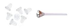 Set of 36 or 72 1/8 Crystal Stud Hypoallergenic Earrings; 18 or 36 Pairs on Plastic Posts