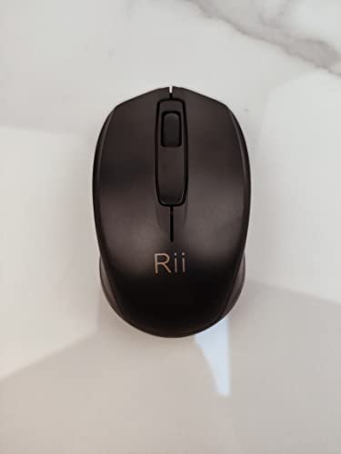 Rii Wireless Mouse, 2.4G Portable Computer Mice for PC, Laptop, Windows,Office Included Wireless USB dongle (Black)