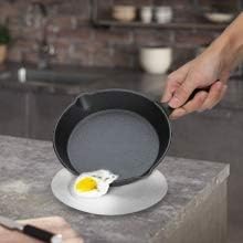 6 Inch Cast Iron Skillet, Pre-seasoned Frying Pan with Drip-Spouts for Indoor and Outdoor Cooking