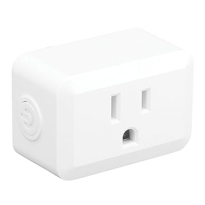 Globe Electric 50329-U Wi-Fi Smart Plug Mini, No Hub Required, 1 Grounded Outlet, White (1-Pack, 15A), Home Automation, Outlet Extender, Electronics, Smart Home, Works with Alexa, Google Home, Echo