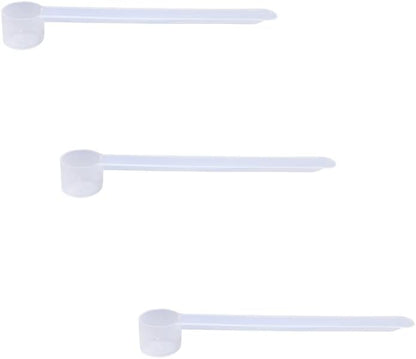 Plastic Measuring Scoop, 2.5 cc | 1/2 teaspoon | 2.5 mL Long Handle Spoons for Baking Supplies, Set of 3
