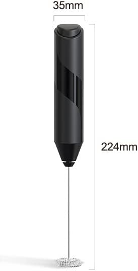 Cuisinox Electric Milk Frother, Handheld Stainless Steel Battery Powered Foam Maker for Coffee, Frappe, Latte