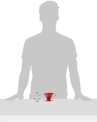 Hario V60 Plastic Coffee Dripper, Size 01, Red