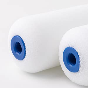 Mister Rui Foam Paint Roller, 4 inch Paint Roller 8 Pack, Small Paint Roller, High Density Foam Paint Roller Tray and Liner Set, Sponge Rollers for Painting and Staining