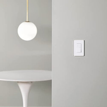 Amazon Basics Smart Switch, 3-Way, Works with Alexa Only, 2.4 GHz Wi-Fi, No Hub Required, White