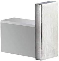 Klabb Square Type SUS 304 Stainless Steel Coat Hook, Heavy Duty Single Towel/Robe Clothes Hook, Brushed Finish