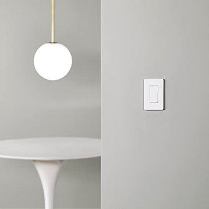 Amazon Basics Smart Switch, 3-Way, Works with Alexa Only, 2.4 GHz Wi-Fi, No Hub Required, White