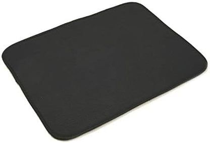 Norpro Microfiber Countertop Dish Drying Mat, 16 By 18-inch, Black, Pack of 2