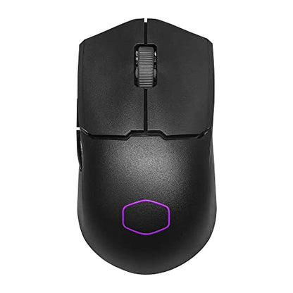 Cooler Master MM712 Wireless Gaming Mouse Black with Adjustable 19,000 DPI, 2.4GHz and Bluetooth , Ultraweave Cable, PTFE Feet, RGB Lighting and MasterPlus+ Software