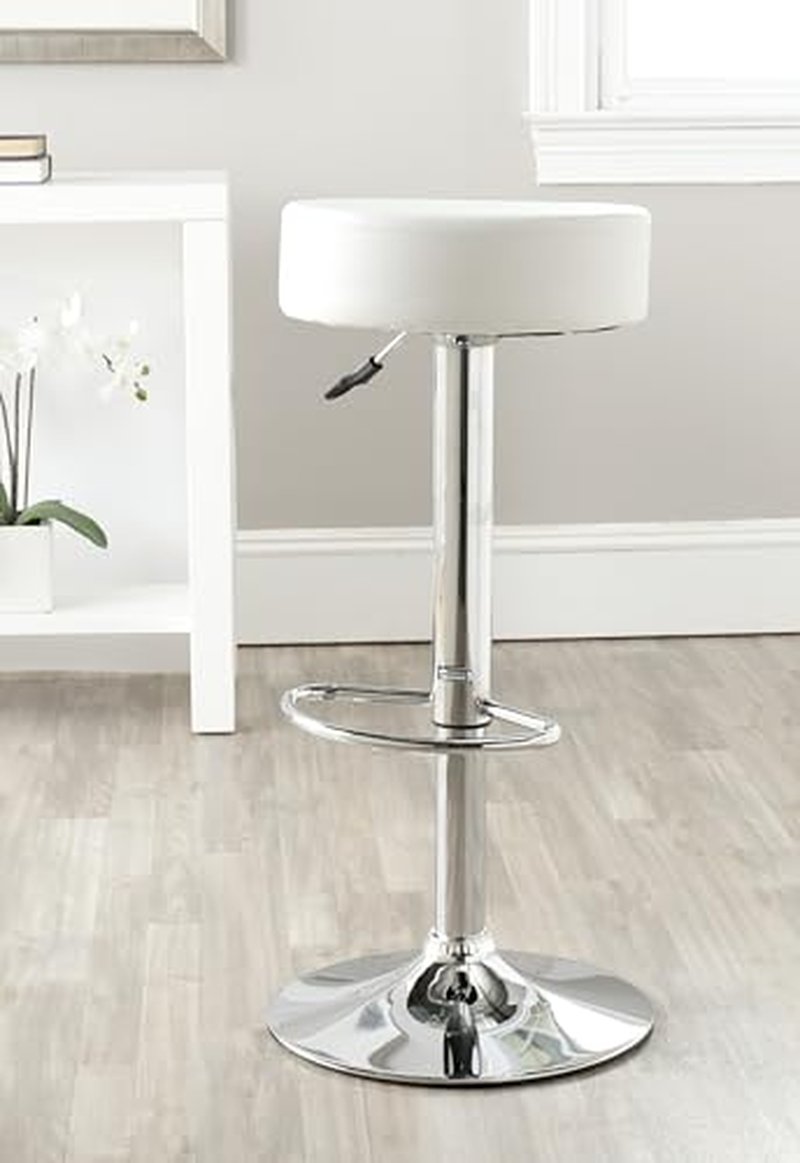 Safavieh Home Collection Jude White Adjustable Swivel Gas Lift 25.6-31.5-inch Bar Stool