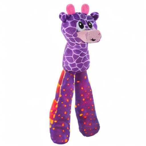 Outward Hound by Nina Ottosson Silly Legz Interactive Plush Dog Puzzle Dog Enrichment Toys, Plush, Floppy, Long, Giraffe, Purple
