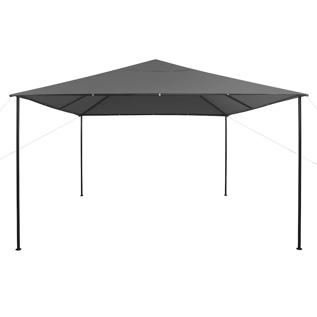 Large Foldable Anthracite Steel Gazebo, 13.1 x 13.1 ft Square Canopy Tent for Outdoor Gatherings, Patio, Garden, and Events Lawn Structures