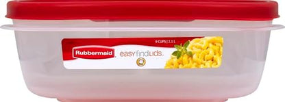 Rubbermaid Easy Find Lids - 9 Cup Food Storage Container in Racer Red | Durable & Convenient