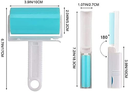 Sticky Lint Roller 3 Pack, Reusable Washable Lint Roller Pet Hair Remover Include Large and Small Size Cleaner for Clothes, Pet Hairs, Carseats