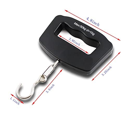 Luggage Scale, Large Handle, Electronic Luggage Scale, High Precision Carrying, 110lbs/50kg, Hook Rotates 360°, Travel Airport Checked Luggage Baggage, Avoid Extra Charges for Your Over Weight