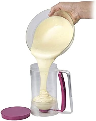 Cupcake Pancake Cookies Cream Dispenser - Cake Mix Jug Baking Essentials Maker Cooking Tools Funnel Measuring Cup