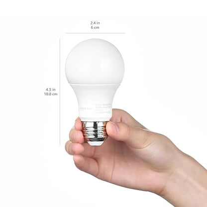 Amazon Basics A19 Dusk to Dawn Sensor LED Outdoor Light Bulb, 60W Equivalent, Energy-Efficient 9W, Daylight 5000K, E26 Base, 10,000 Hours, 2 Count (Pack of 1)