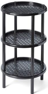 3-Tier Elegant Black Round End Table for Home & Office