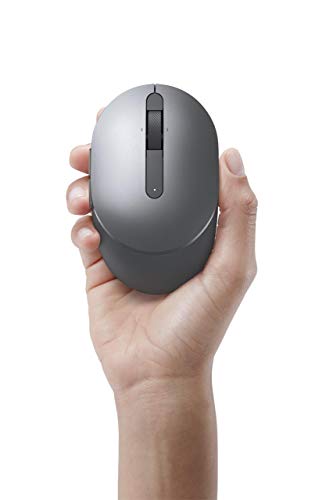 Dell Mobile Wireless Mouse - MS3320W, Wireless - 2.4 GHz, Bluetooth 5.0, Optical LED, Mechanical Scroll, 1600 DPI, 3-Buttons - Black
