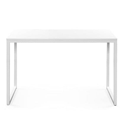 Zinus Jennifer 47 Inch White Frame Desk, Computer Workstation, Office Desk, Easy Assembly, White