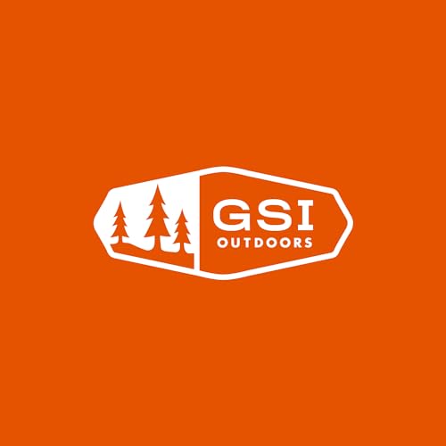 GSI Outdoors Santoku Knife Set, Compact 6-Piece Camping Chef Knife Kit with Cutting Board, Sheaths, Soap Bottle & Travel Case