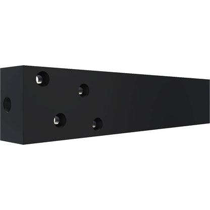 2 1/2"W x 12"D x 1 1/2"H Hidden Floating Steel Heavy Duty Bracket w/Flange, Powder Coated Black