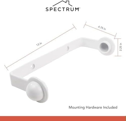 Spectrum Paper Towel Holder for Under Cabinet - Minimalist Hanging Wall Mount for Kitchen, Fits Standard & Jumbo Rolls