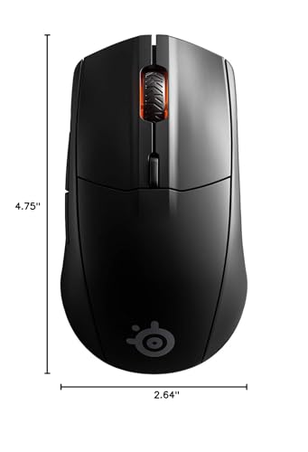SteelSeries Rival 3 Wireless Gaming Mouse - 400+ Hour Battery Life - Dual Wireless 2.4 GHz and Bluetooth 5.0-60 Million Clicks - 18,000 CPI TrueMove Air Optical Sensor (62521) (Renewed)
