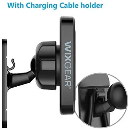 WixGear (2 Pack Universal Stick On Dashboard Magnetic Phone Car Mount, for Cell Phones and Mini Tablets with Fast Swift-snap Technology, (Newer Bigger Model)