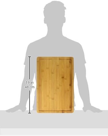 Heim Concept Organic Bamboo Cutting Boards, Extra Large Chopping Board with Juicy Groove, 18x12x3/4