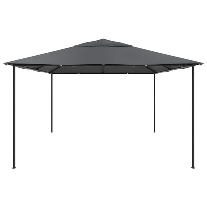 Xhnifbn Anthracite Steel Large Foldable Gazebo 13.1x13.1x9.8 ft Outdoor Canopy for Backyard Patio Pergola Style Shelter for Parties Weddings Camping Gatherings